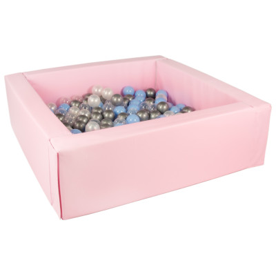 Piscina infantil cuadrada de bolas 200 piezas cuadrado ecocuero